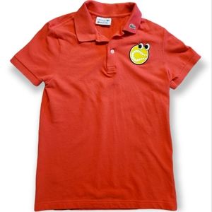 Lacoste x Yazbukey Tennis Red Polo Shirt Collar Logo Rare Button Short 2 XXS